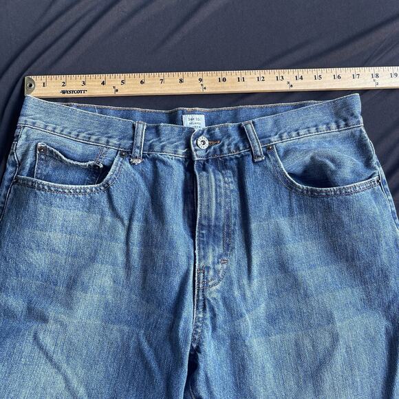 J Crew Mens Jeans 34x31 Relaxed Fit Denim Casual Everyday Cotton Blue - Picture 6 of 10